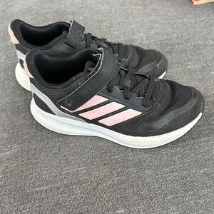 Adidas Girls Black and Pink Athletic Sneakers
